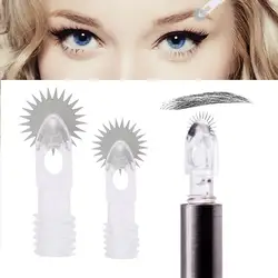 10pcs Microblading Tattoo Needle Roller Fog Eyebrow Eyeline Lip Tattoo Sterile Wheel Needle Manual Curved Blade For Tattoo Pen