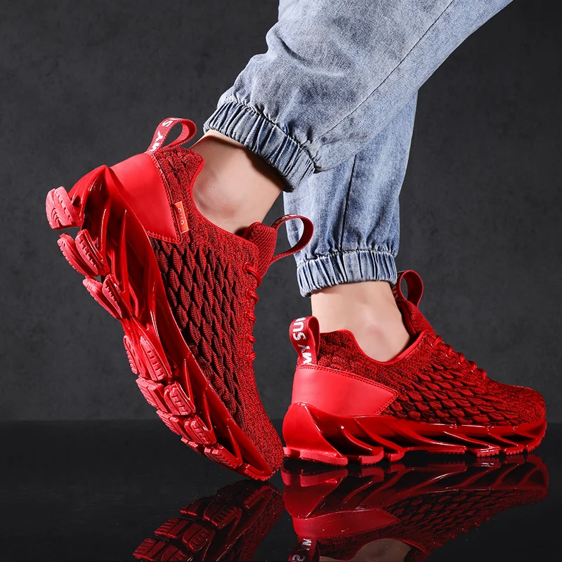 Новые кроссовки с лезвием, мужские кроссовки для бега, уличная тренировочная амортизирующая обувь, амортизирующая, нескользящая прогулочная обувь