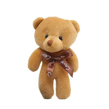 Uroczy miś pluszowa zabawka lalka brelok opaska z kokardą syjamski niedźwiedź plecak wisiorek akcesoria odzieżowe tanie i dobre opinie CN (pochodzenie) Zwierząt Metal Nowoczesne