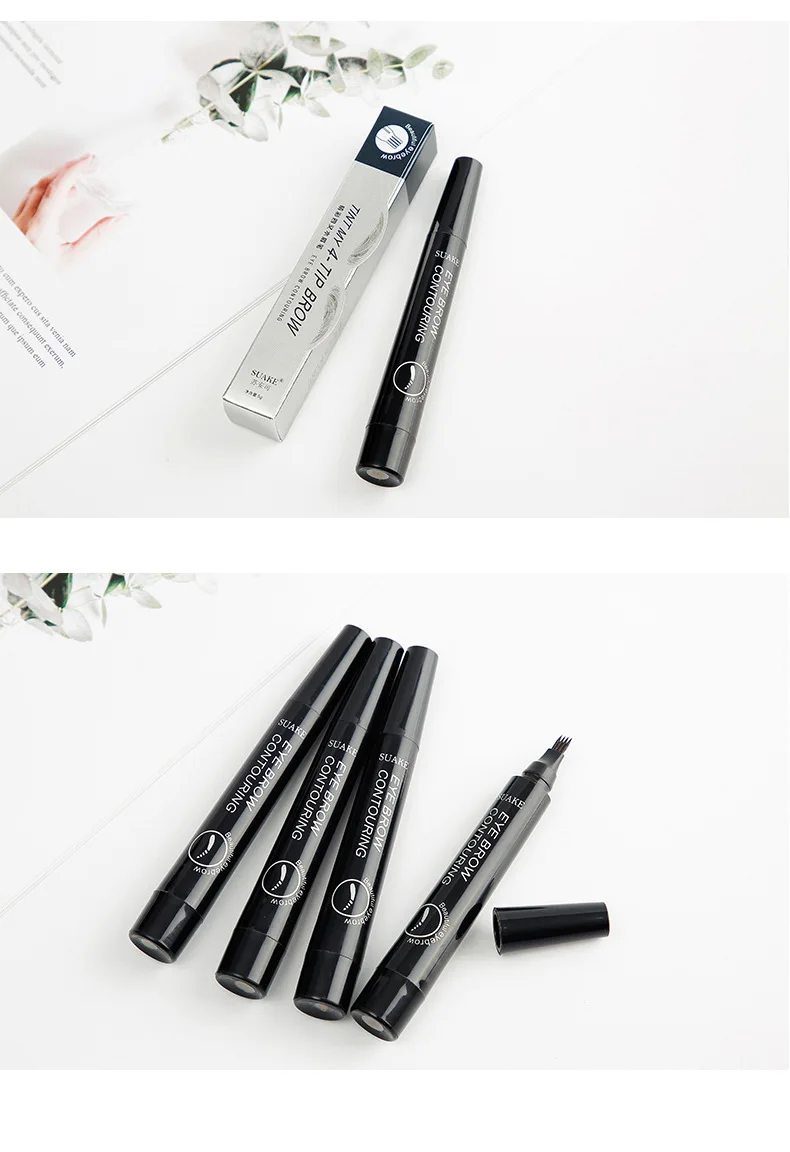 5 Colors Liquid Eyebrow Pencil Professional Waterproof Long-lasting Brow Pencil makeup tool Set Women Beauty Easy to Wear 28D