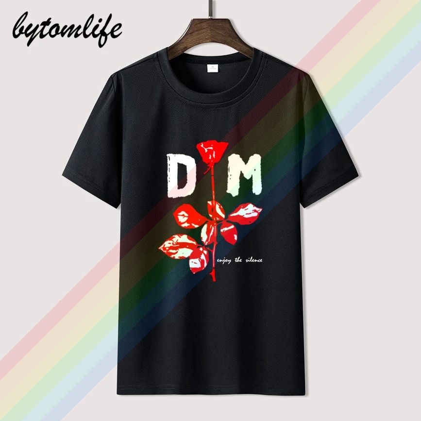 Футболка Depeche Rose Mode мужская с принтом популярная хлопковая тенниска уникальная