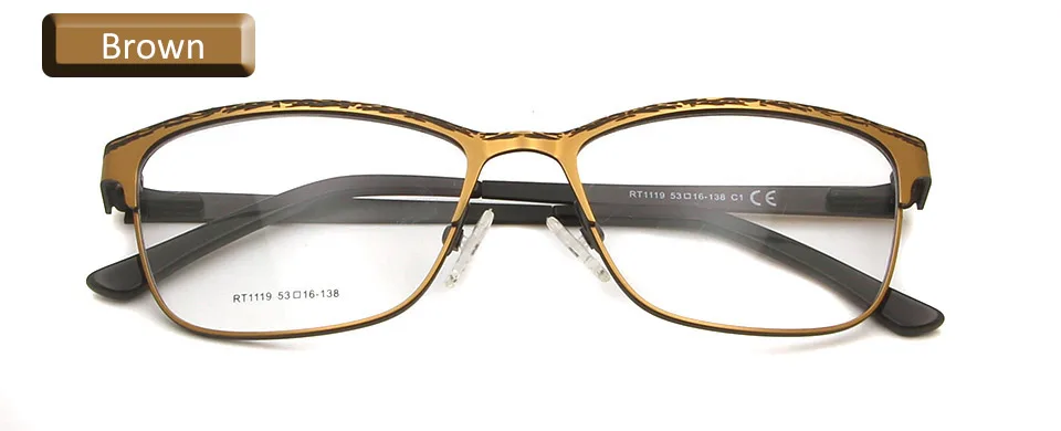 eyewear brown Металлическая оправа для очков женские брендовые дизайнерские женские в форме кошачьих глаз Рецептурные очки полная близорукость очки женские оптические оправы для мужчин - Цвет оправы: eyewear brown