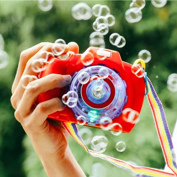 

Camera Bubble Blowing Toys For Kids Fully-Automatic Soap Bubble Machine Electric Music Light Summer Outdoor Children Toys