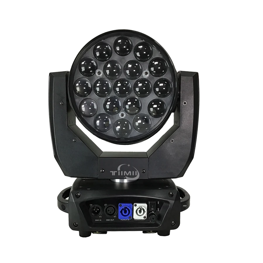 Haz de luz LED 4 en 1 con cabezal móvil, foco de luz RGBW de 1 a 12 piezas, con Zoom de 19x15W, para DJ, discotecas y escenarios