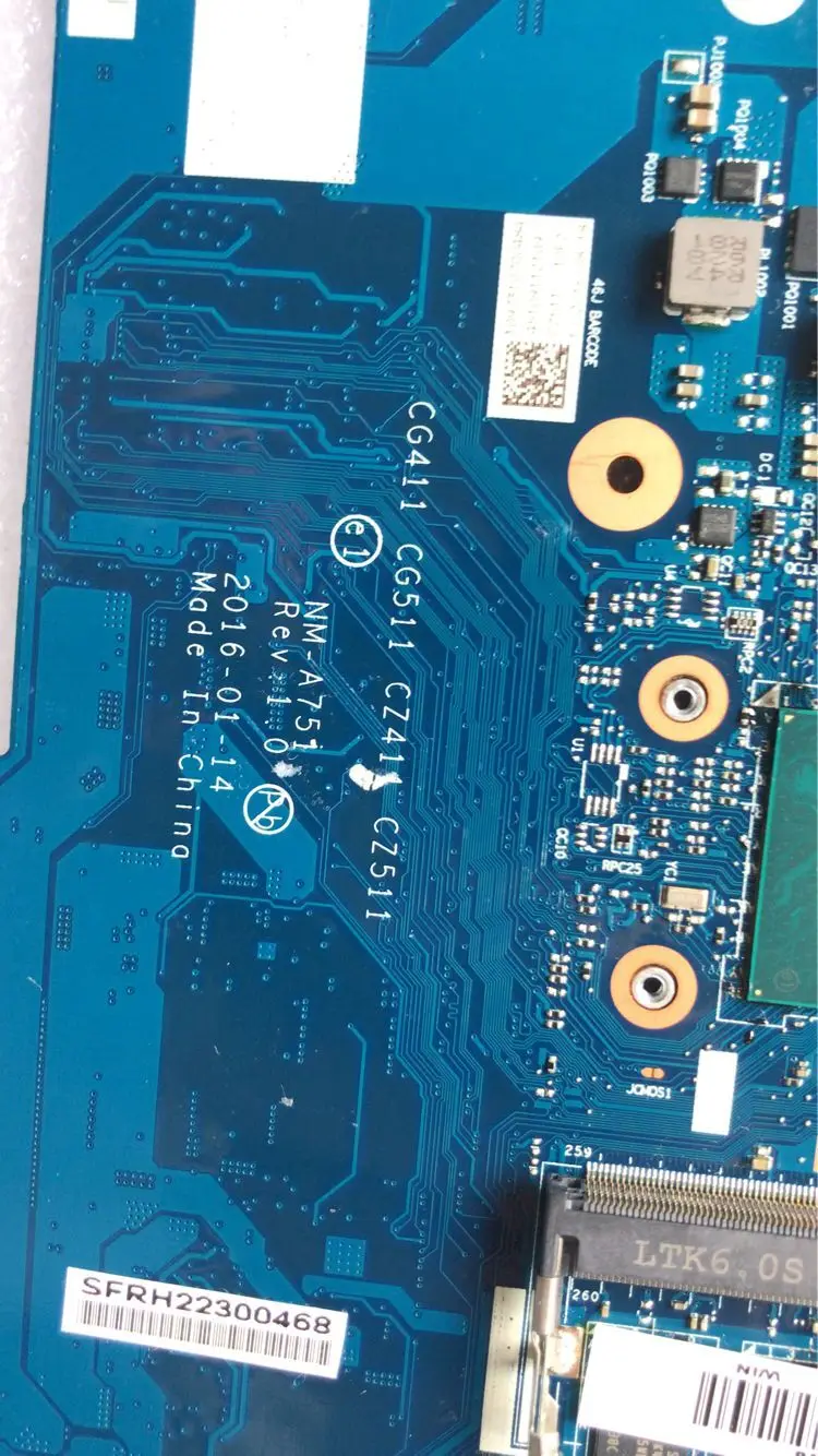 Материнская плата Abdo NM-A751 для lenovo 310-15ISK 510-15ISK, материнская плата для ноутбука, Процессор i3 6006U/6100U GT920M, 2G, 4G ram,, тестовая работа