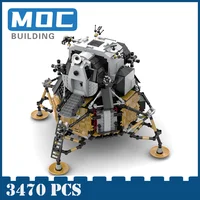 Apollo 11 lunar Aviation Moc Building Block Spacecraft Module Creative Technology Bricks Space Planet Model Toys Xmas Gifts 1