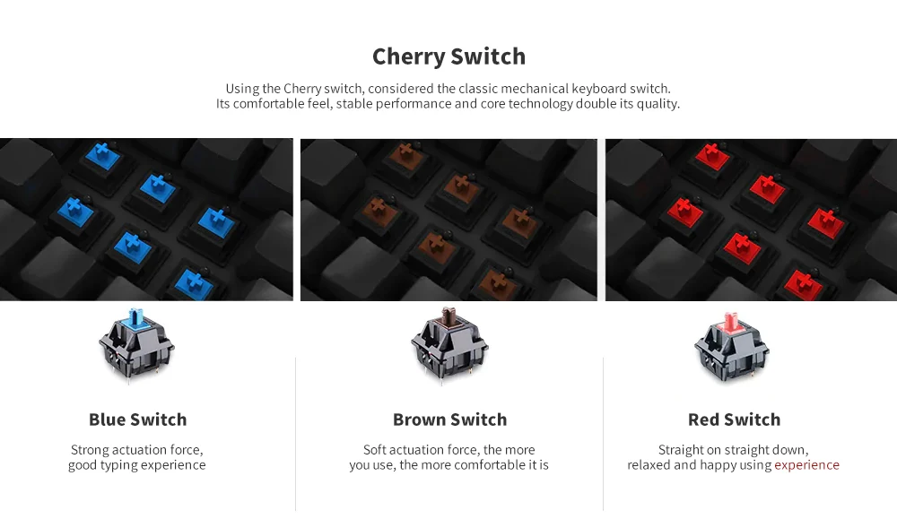 Akko 3068 SP Horizon Skyline Cherry Switch Game Mechanical Keyboard 68 Keys / TYPE-C Interface