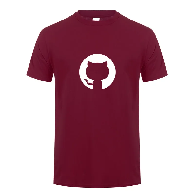 Футболка Github программатор программа ape Программирование гиковская рубашка футболка с короткими рукавами LH-149 - Цвет: Maroon