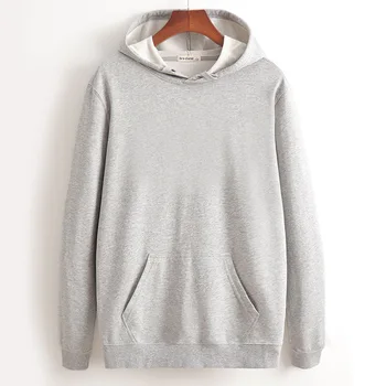 

Solid color autumn and winter women's sweatshirt casual hooded sweatshirt