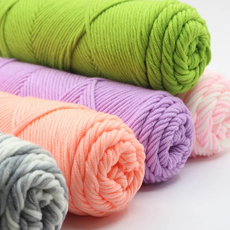 

Milk Cotton Yarn Thread Crochet Hook Scarf Gloves Yarn Thread DIY Sewing Supplies Weave Hand Knitting Sweater Soft Thick Cotton