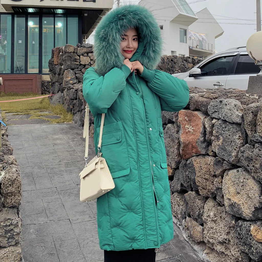 Womail длинное пальто-парка больших размеров женские толстые теплые зимние парки Женское пальто куртка с капюшоном