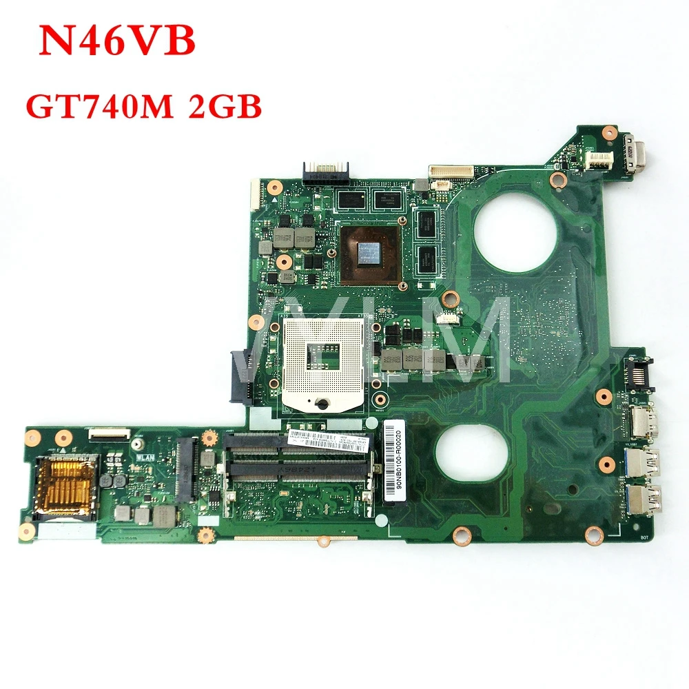 Материнская плата N46VB GT740M 2 Гб ASUS N46V N46VM N46VZ N46VJ материнская для ноутбука 60NB0100 MB2(020)