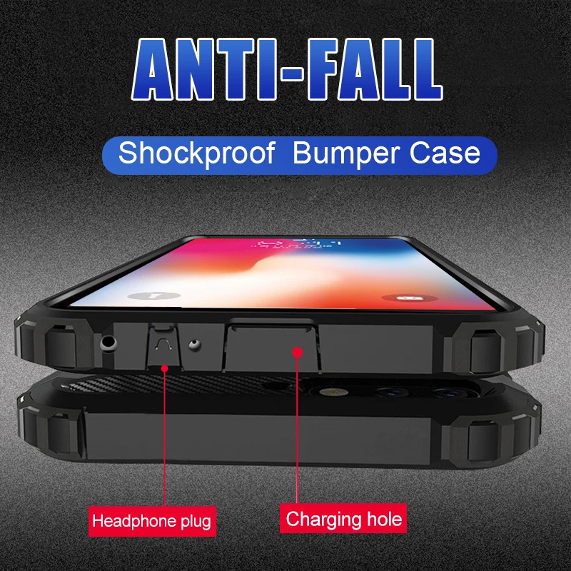 

Luxury Armor Shockproof Case For IPhone 8 7 6 6s Plus X XR XS Max Phone Case For IPhone X XR XS Max 6 8 7 TPU Silicone Soft Case
