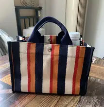  Striped Canvas Bags For Women 2020 Sac A Main Large Handbag Casual Bolsa Shopping Grocery Crossbody Bag For Women 
