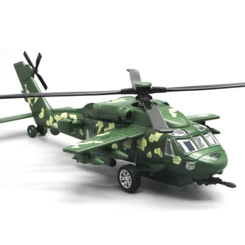 

Alloy Diecast Armed Helicopter model Military Fighter With Sound & Light pull back Collection Kids Toys Christmas birthday gifts