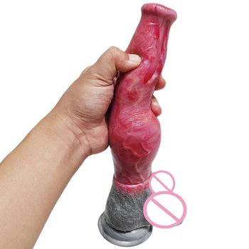 Huge Dildo Big Anal Plug Liquid Silicone Dildo Soft Realistic Animal Penis With Suction Cup G-spot Stimulator Sex Toys For Woman 4