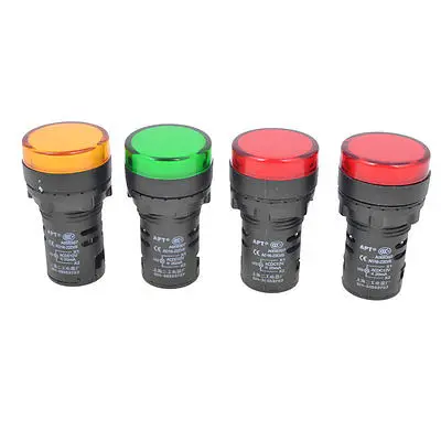 

AC/DC 12V 20mA LED Accident Electrical Indicator Pilot Light Lamp 4pcs