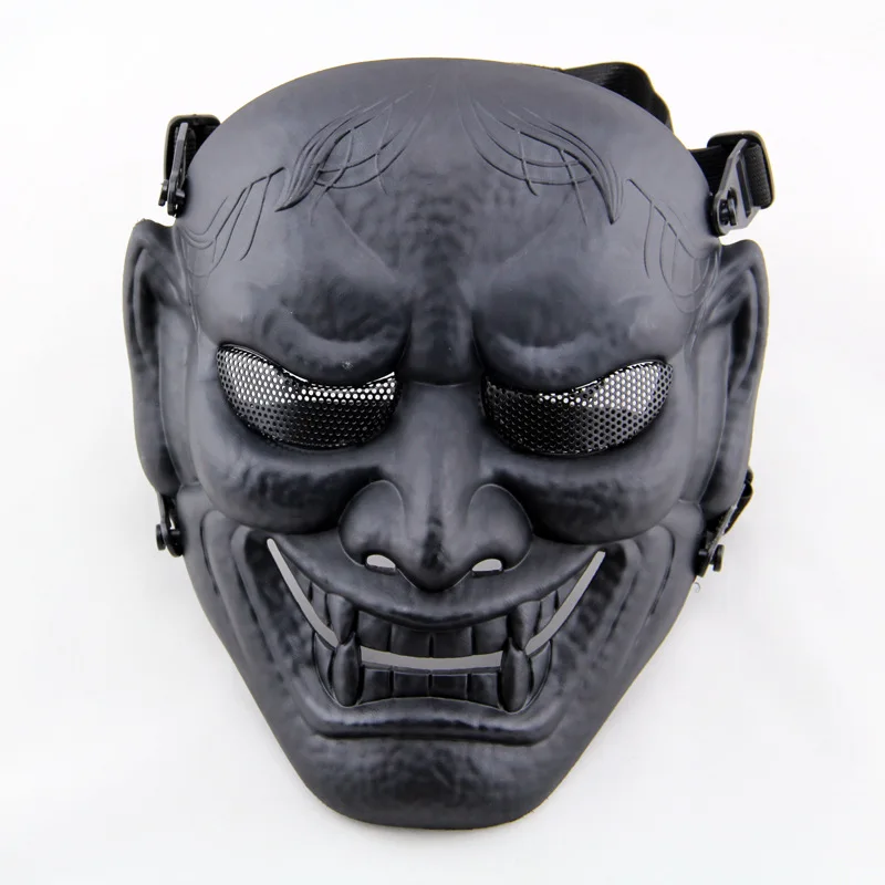 Tactical Mask Japanese Ghost King Airsoft CS Game Full Face Mask Party Cosplay Halloween Horror Hunting Protective Skull Masks
