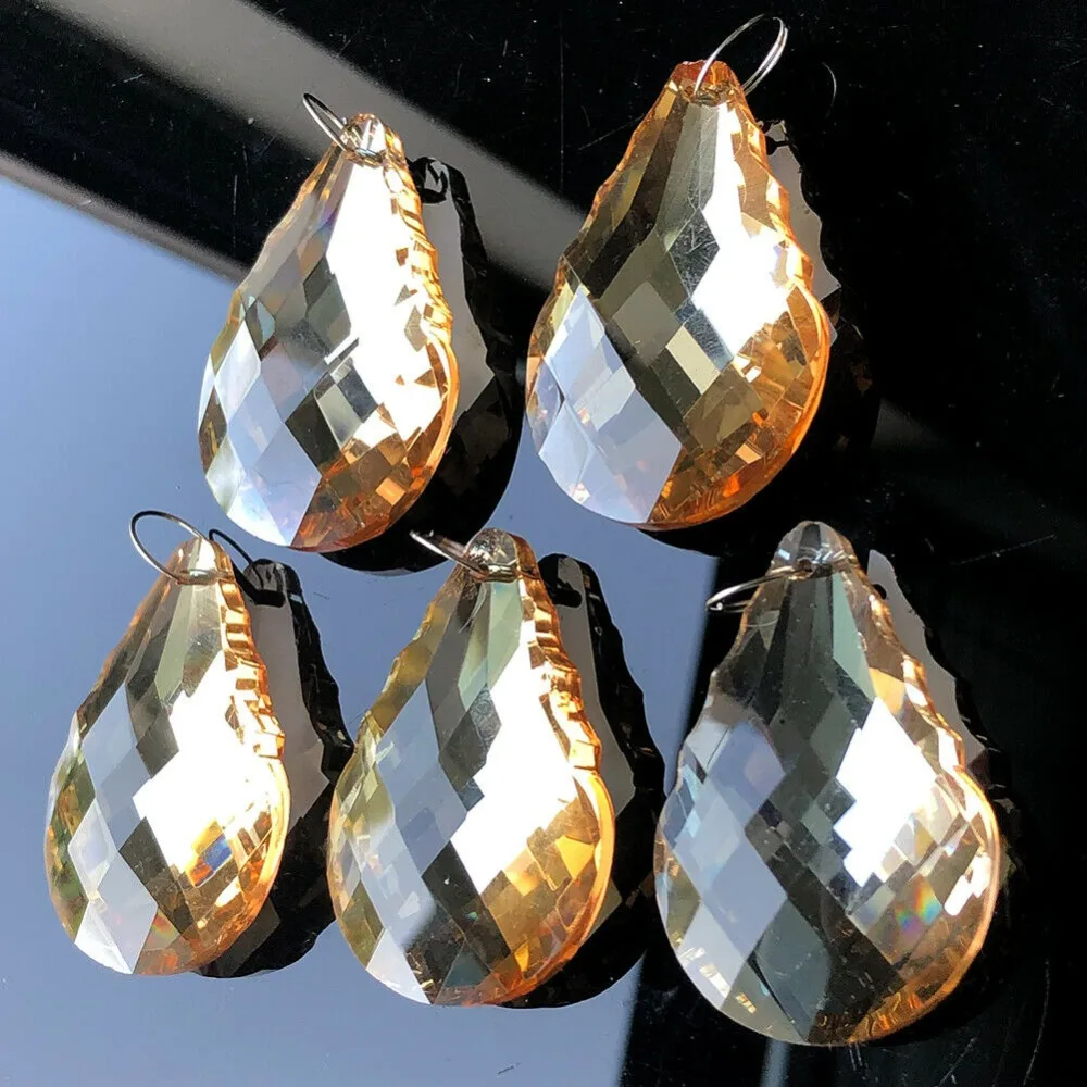 5Pc Glass Crystal Chandelier Lamp Prisms Pendant DIY Suncatcher Hanging Ornament 