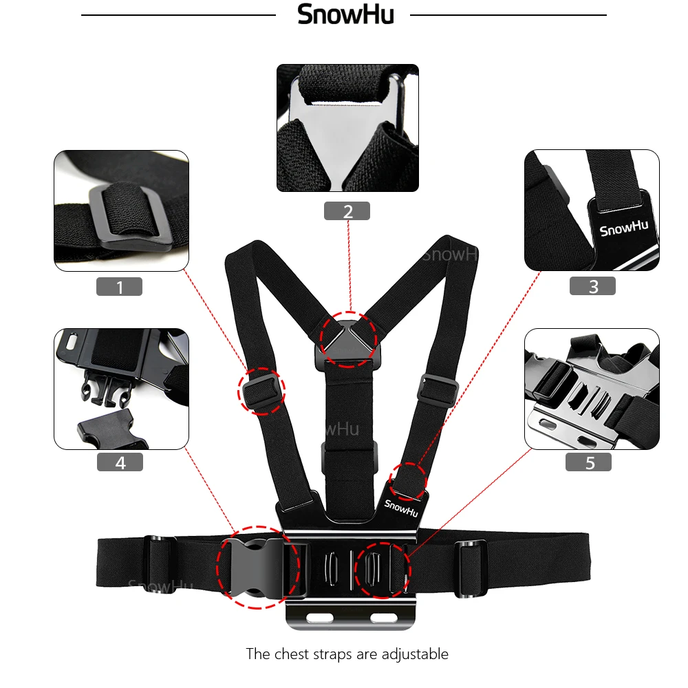 Аксессуары snowhu для GoPro набор моноподов крепление для go pro hero 8 7 6 5S 5 4S 4 аксессуары для xiaomi yi 4k Mijia Kit EKEN GS22