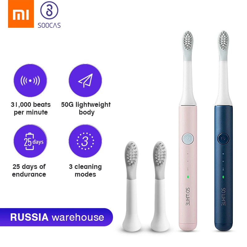 

Xiaomi Mijia Sonic Toothbrush SO WHITE EX3 Electric Tooth Brush Youpin Wireless Charging Waterproof Ultrasonic automatic Brush