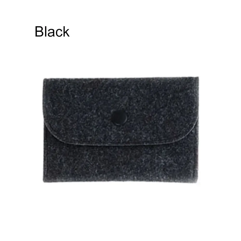 1 шт. тонкий кошелек однотонный квадратный фетровый мини для монет маленькая