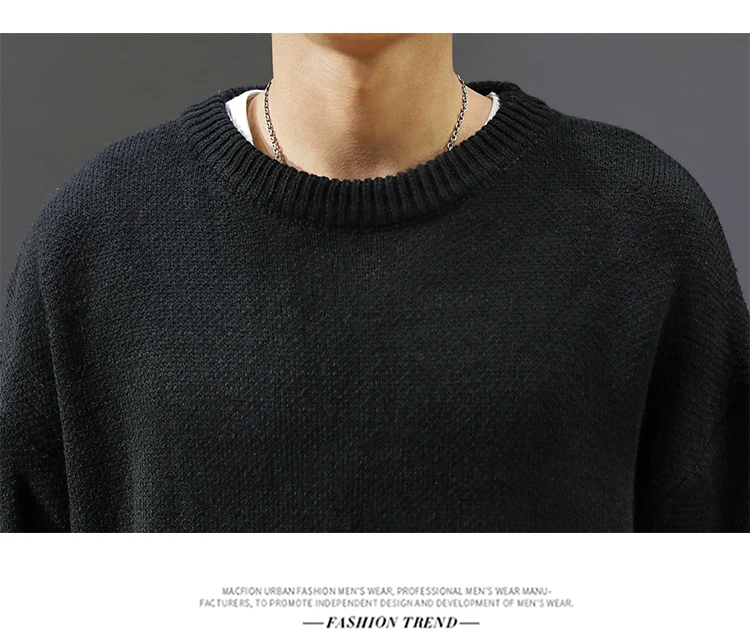 Дропшиппинг свитеры хлопок Кот Вышивка свитеры японская зимняя уличная одежда винтажный свитер осень мужские однотонные Топы
