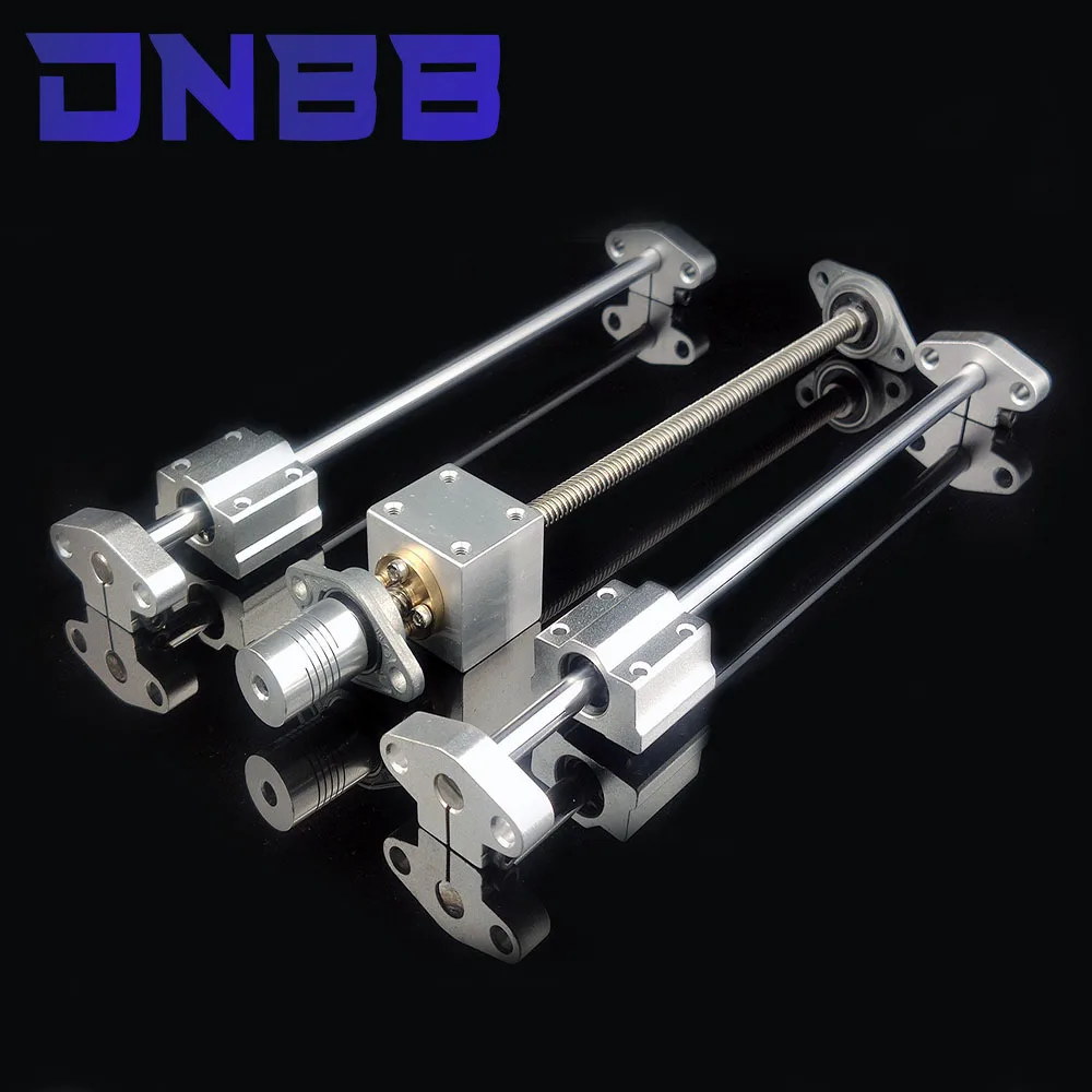 Chumbo Parafuso Passo mm Chumbo mm Comprimento 200 mm 800 mm Mais Eixo Óptico Od8 mm Kfl08 Suporte Suporte Shf8 Peças de Impressora 3d t8