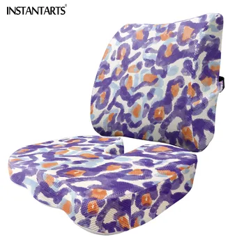 

INSTANTARTS Newest Tie-dye Pattern Back Seats Cushion Side Bag Pillow 2pcs/set Breathable Memory Foam Seat Cushion Support Waist