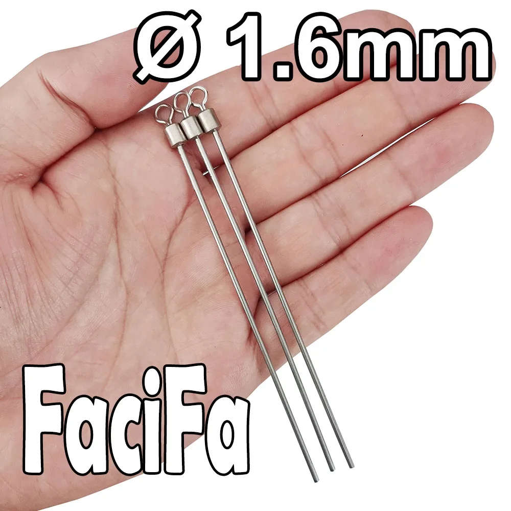 Hard Steel Wire Long Pole Fishing Swivel 201 Steel + Brass Barrel Rolling Connector 20 pcs Fishing Accessories Tackle