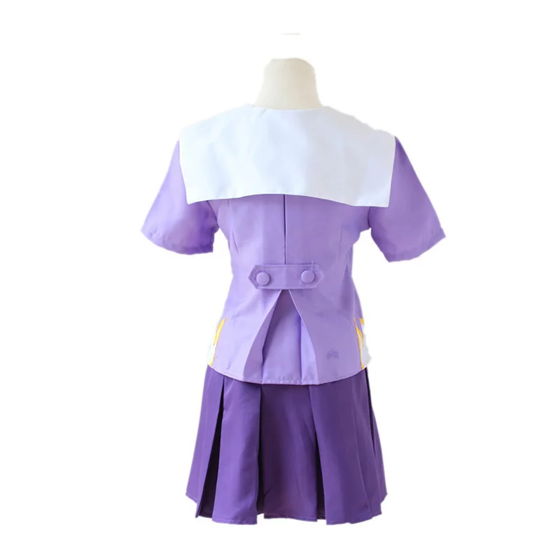 Coshome The Future Diary Gasai Yuno Cosplay Costumes Dresses Uniforms Mirai Nikki Suits Women Girls Blue&Purple Tops Skirts Set (5)