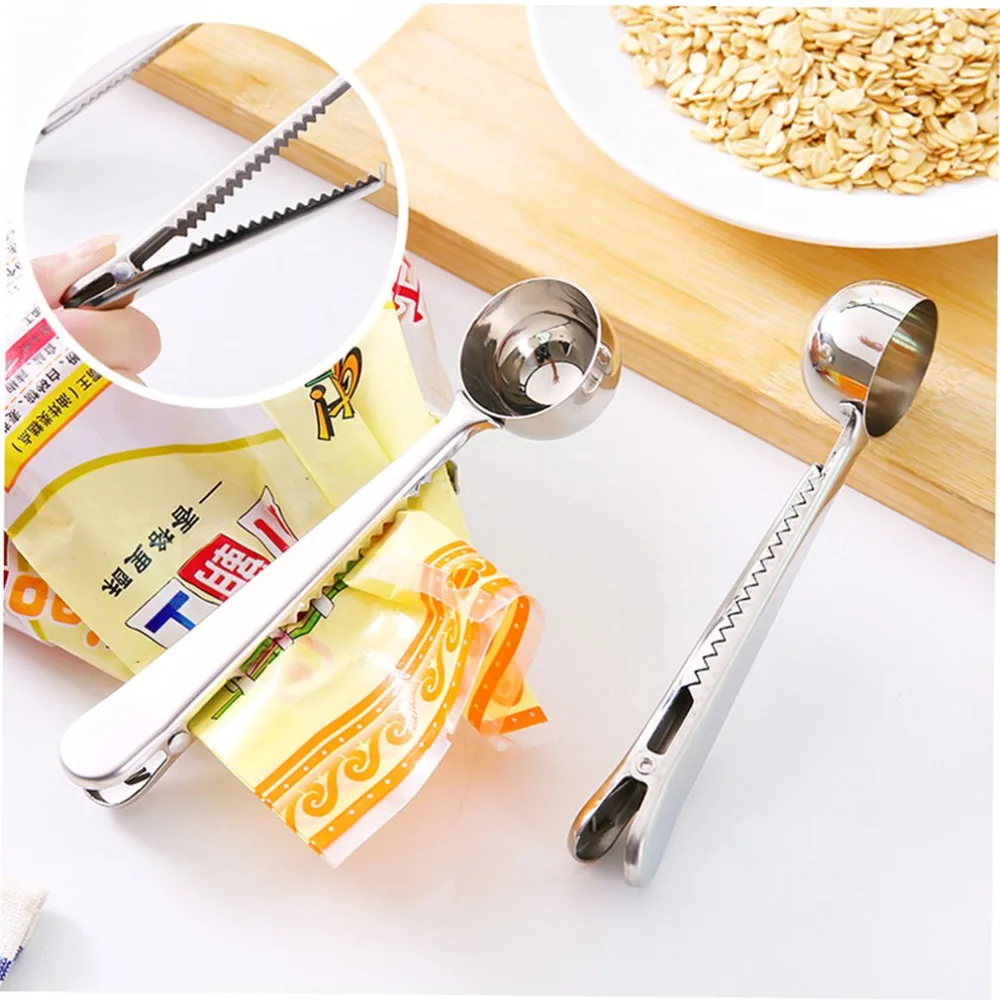 

Multifunction Stainless Steel Coffee Scoop Measuring Cup Coffee Scoop With Clip Tea Coffee Scoop Kitchen Supplies dropshipping