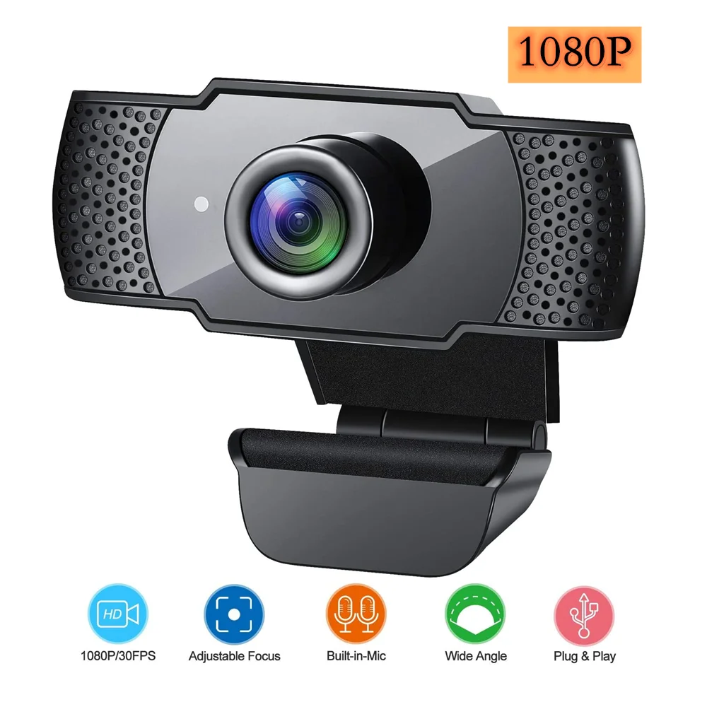 BENTOBEN HD 1080P веб камера с микрофоном для автоматической фокусировки функцией