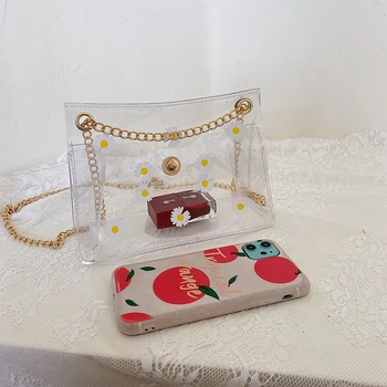 

Transparent luxury handbag women's wear designer famous brand women's bag soft shoulder belt Beach Bag Wallet mobile phone bag