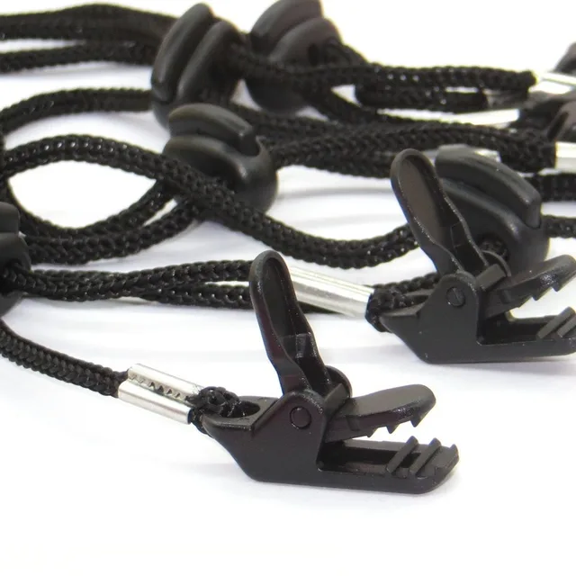 5Db Állítható Sapka Szemüveg -Tartó Kalap Póráz Klip Tartó Fekete Nylon Zsinór Heveder - Csónakázáshoz/Kocogáshoz/Horgászáshoz/Kültéri Sportokhoz - Image 3