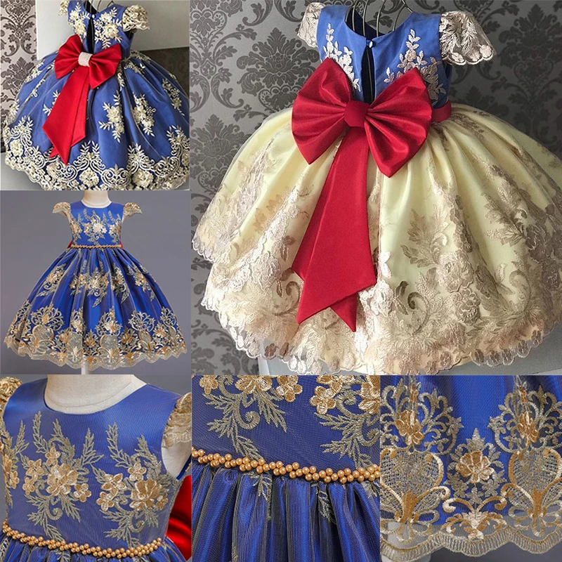 Girls Dress Elegant New Year Princess Children Party Dress Wedding Gown Kids Dresses for Girls Birthday Party Dress Vestido Wear