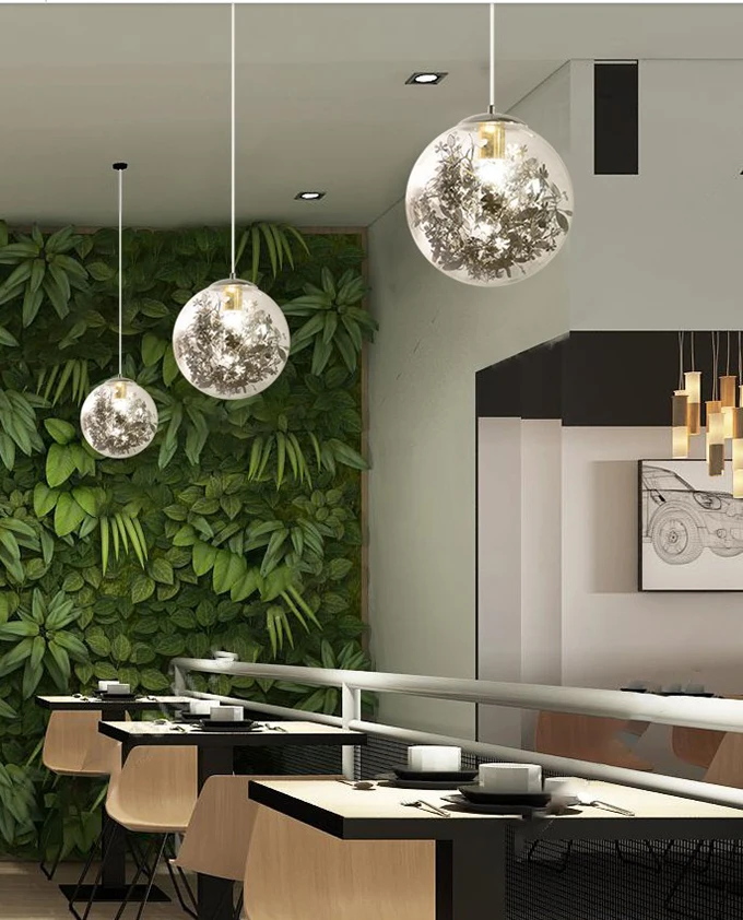 Criativa com Flores Sala de Estar Luz de Suspensão para Decoração de Casa Luminária Pendente Café Restaurante Bar 9 Luminária pendente criativa com flores, luz de