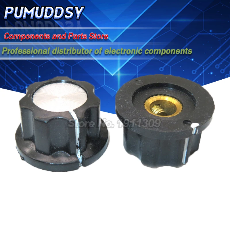 5 шт. ручка потенциометра WH118/WX050 bakelite/медное внутреннее отверстие 6
