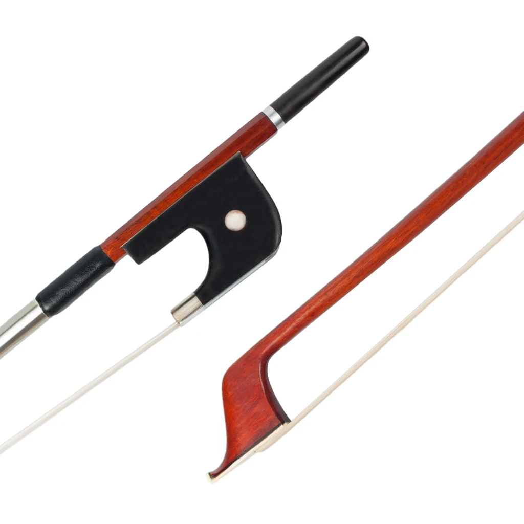 NAOMI Double Bass Bow For 4/4 Sheep Leather Wrap Pernambuco Ebony Frog W/ Mongolia Horse Hair New | Спорт и развлечения