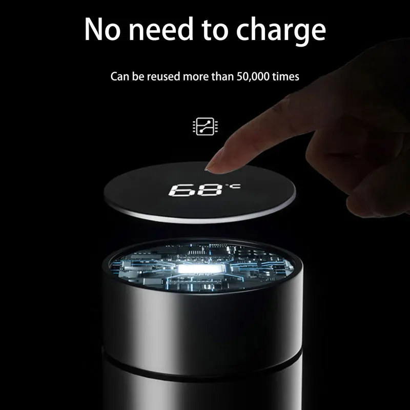 500ml Smart Tesla Thermos Bottle w/ Temperature Display