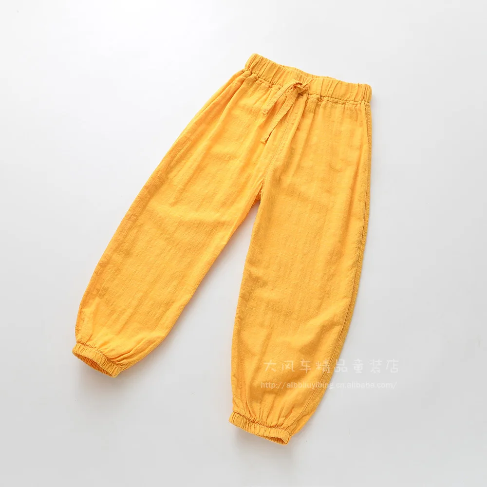 0421-07 Childrenswear Summer New Style Soft And Comfortable Girls Multi-color Elastic Waist Anti Mosquito Pants