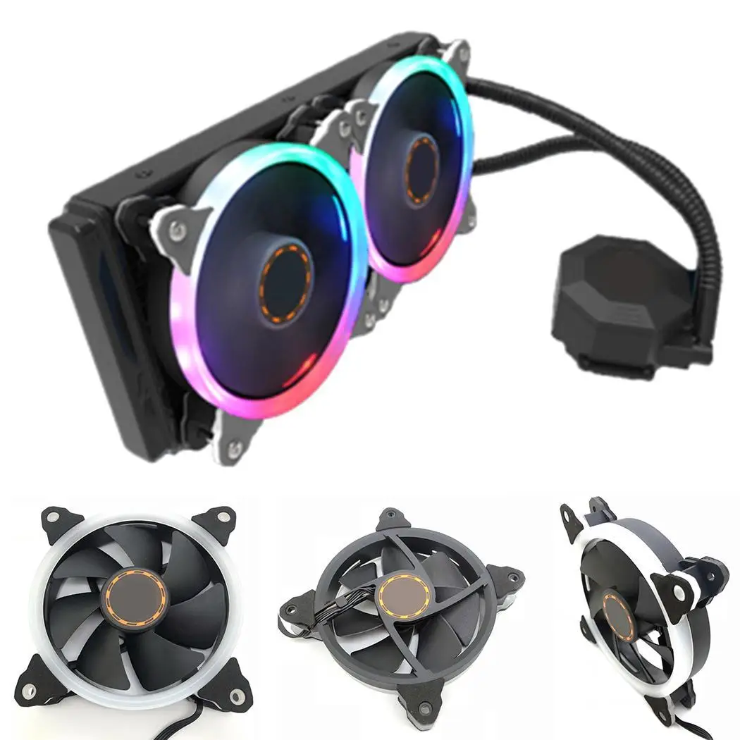 

Water Cooler LED 4pin CPU Cooling 180W Fan Black 12V DC 1200-2000RPM Computer Accessories