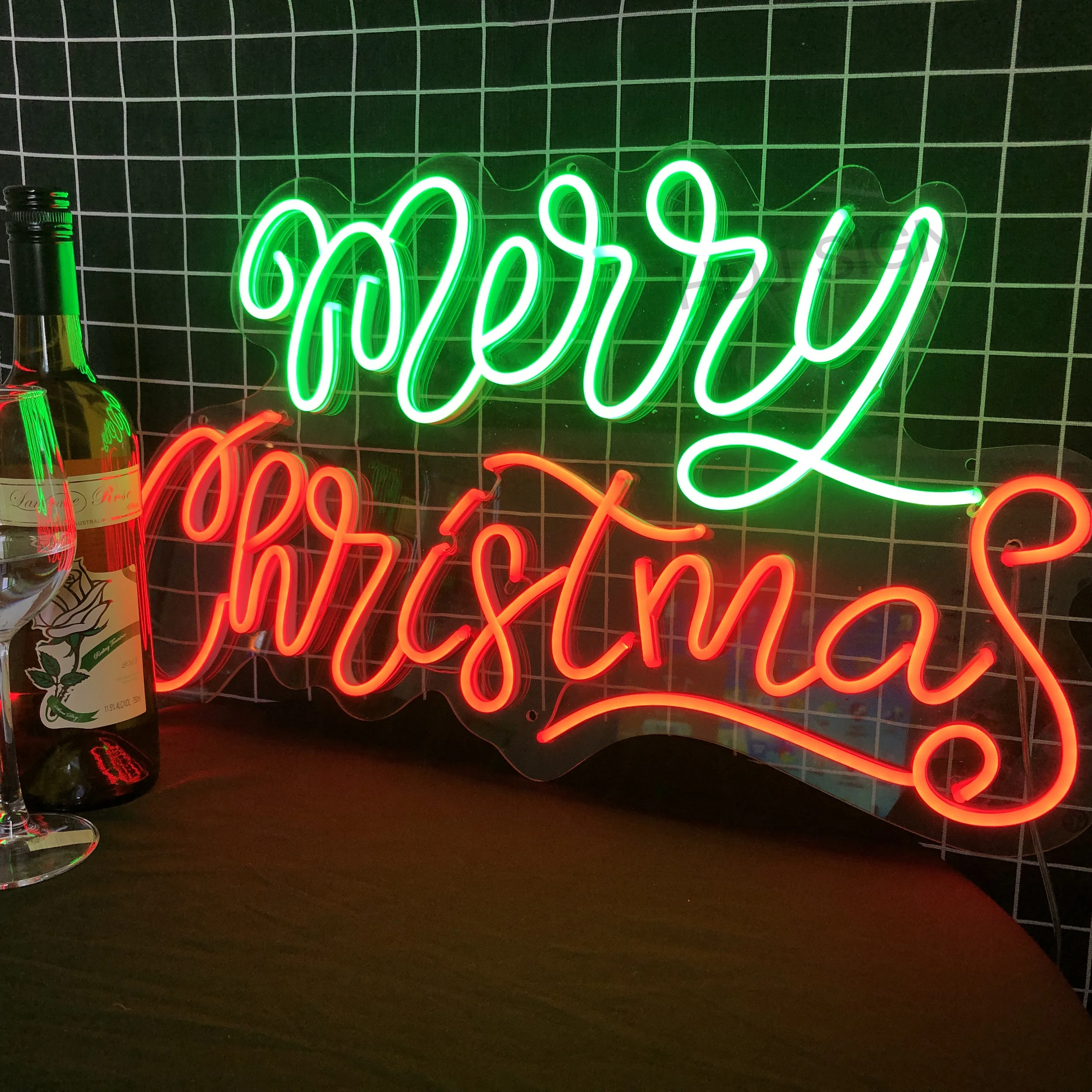 

Neon Sign Light Custom Merry Christmas Festival Holiday Commercial Decoration Acrylic Wall Hanging Home Decor Ins Neon Top