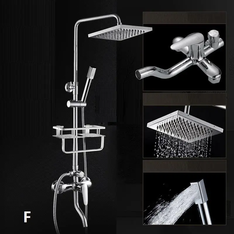 Handdouche Colonne De душ Preto Doucheset Ducha Duschsystem Ducha Chuveiro Лонгборда Eletrico Chuveiro сделать Banheiro набор для душа - Цвет: Version C
