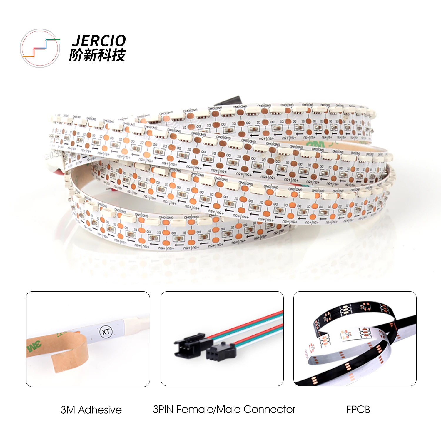 Программируемая Светодиодная лента Jercio XT1603 SMD 256 60 пикселей/светодиодов/м 1 м 2 5