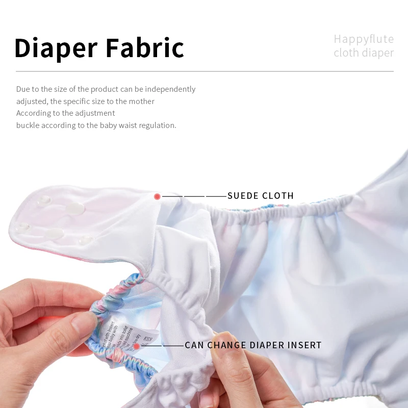 Happyflute New OS Pocket Adjustable 8pcs Diape+8pcs Microfiber Insert Waterproof&Reusable Washable Baby Nappy