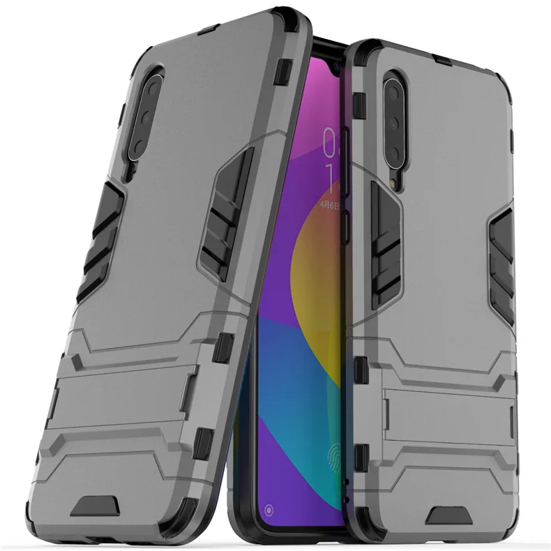 Чехол для Xiaomi Mi 9 Lite, резиновый силиконовый чехол-Броня с роботом, Жесткий Чехол для задней панели телефона из поликарбоната для Xiaomi Mi 9 Lite, чехол для телефона