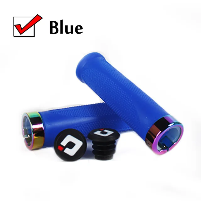 ODI Colored Locking Ring Bike Handlebar Grips MTB Soft-Non Slip Grips Damping Aluminum Alloy Lock Ring Cycling Parts Blue