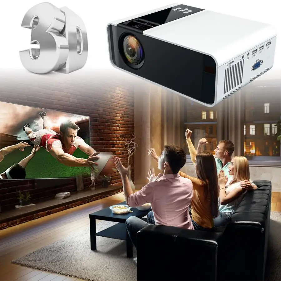 W10 светодиодный 1080P проектор Ultra-HD проектор для домашнего кинотеатра Поддержка Dual USB HDMI YGA/интерфейс для наушников 110-240 В вилка стандарта США, ЕС, Великобритании и Австралии