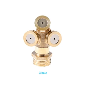 

Adjustable Atomizing Misting Nozzle 1-4Holes Adjustable Brass Spray Nozzle Garden Sprinklers Hose Water Connector Irrigation